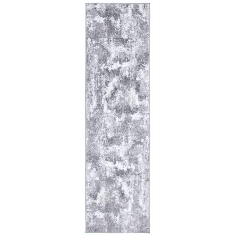 17 Stories Hirst Power Loom Gray Rug Wayfair